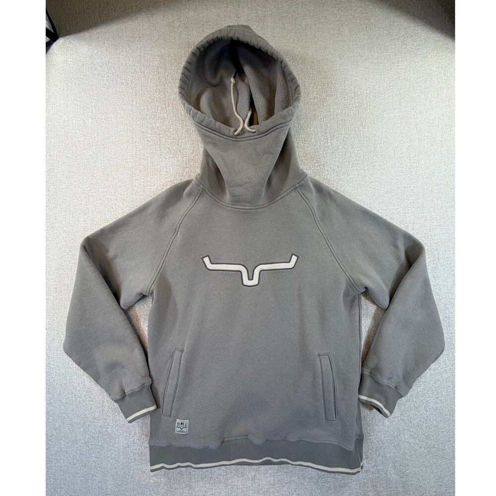Kimes Ranch Women Large Taupe Long Sleeve Hoodie Western Rodeo Casual Sweatshirt